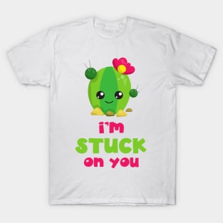 Cute Cactus, Kawaii Cactus, I'm Stuck On You T-Shirt